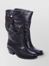 Isabel Marant Leather Boots Buckle Strap Heeled