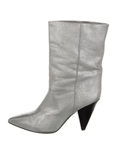 Pre-owned Isabel Marant Leather Boots In Gray