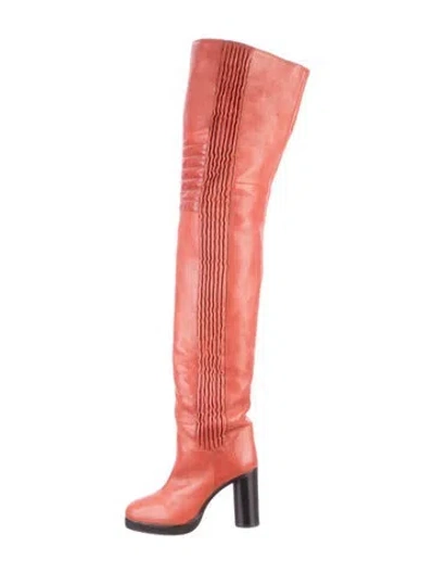 Pre-owned Isabel Marant Leather Boots In Red