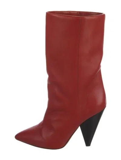 Pre-owned Isabel Marant Leather Boots In Red