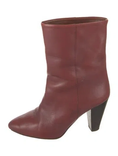 Pre-owned Isabel Marant Leather Boots In Red