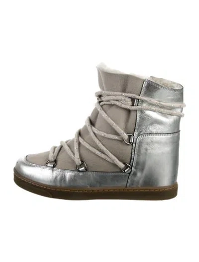 Pre-owned Isabel Marant Leather Boots In Silver