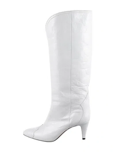 Pre-owned Isabel Marant Leather Boots In White