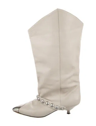 Pre-owned Isabel Marant Leather Boots In White
