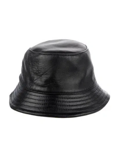 Pre-owned Isabel Marant Leather Bucket Hat In Black