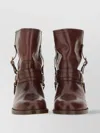 Isabel Marant Leather Buckle Ankle Boots