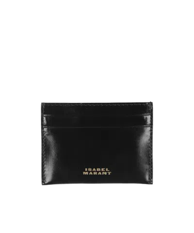 Isabel Marant Leather Card Holder In Black