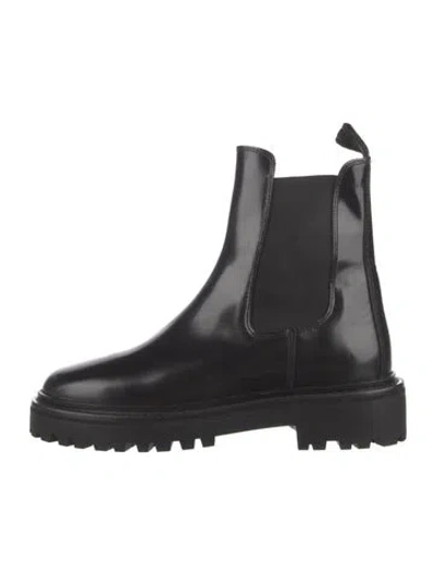 Pre-owned Isabel Marant Leather Chelsea Boots In Black