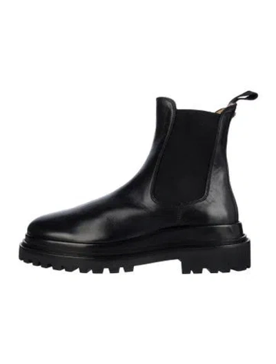 Pre-owned Isabel Marant Leather Chelsea Boots In Black