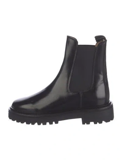 Pre-owned Isabel Marant Leather Chelsea Boots In Black