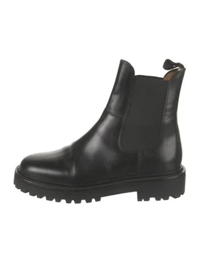 Pre-owned Isabel Marant Leather Chelsea Boots In Black