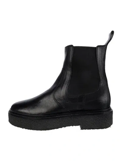 Pre-owned Isabel Marant Leather Chelsea Boots In Black