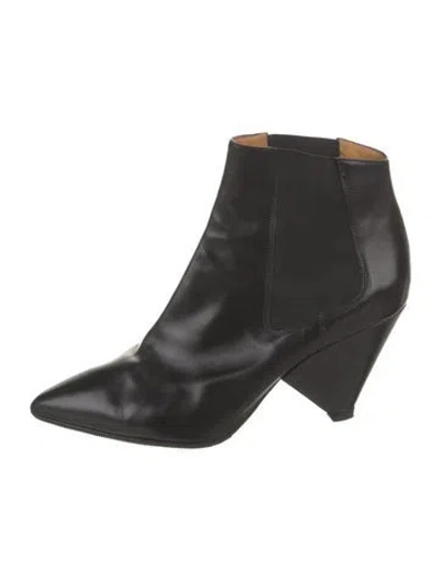 Pre-owned Isabel Marant Leather Chelsea Boots In Black