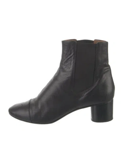Pre-owned Isabel Marant Leather Chelsea Boots In Black