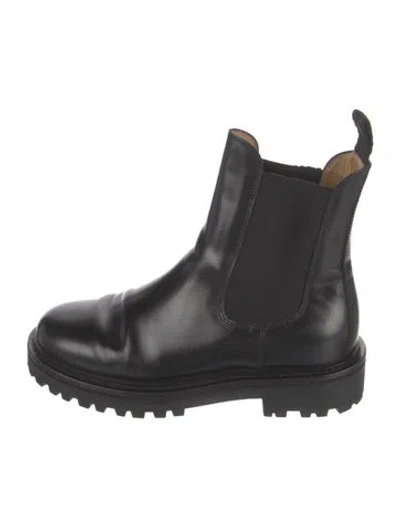 Pre-owned Isabel Marant Leather Chelsea Boots In Black