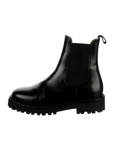 Pre-owned Isabel Marant Leather Chelsea Boots In Black