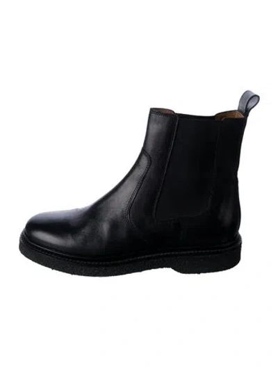 Pre-owned Isabel Marant Leather Chelsea Boots In Black