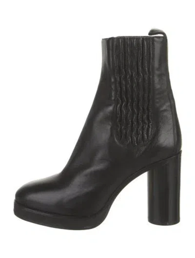Pre-owned Isabel Marant Leather Chelsea Boots In Black