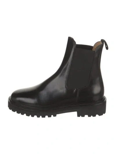 Pre-owned Isabel Marant Leather Chelsea Boots In Black