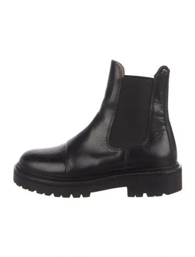 Pre-owned Isabel Marant Leather Chelsea Boots In Black