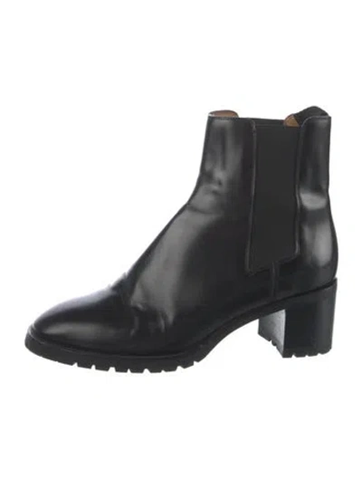 Pre-owned Isabel Marant Leather Chelsea Boots In Black