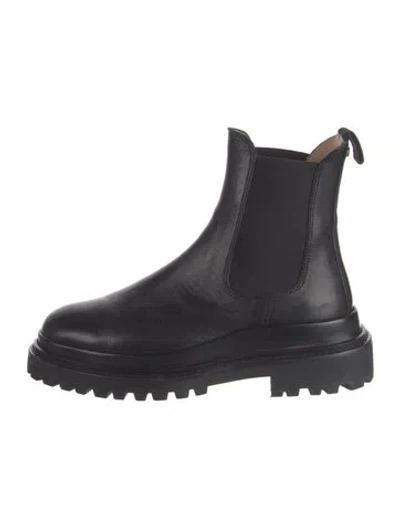 Pre-owned Isabel Marant Leather Chelsea Boots In Black