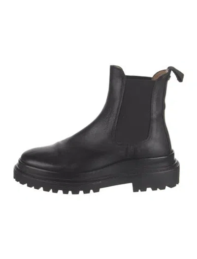 Pre-owned Isabel Marant Leather Chelsea Boots In Black