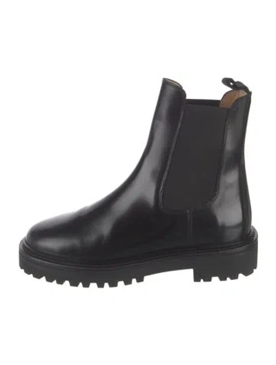 Pre-owned Isabel Marant Leather Chelsea Boots In Black