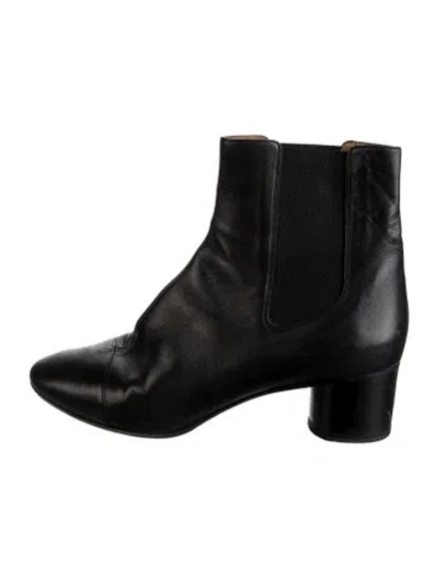 Pre-owned Isabel Marant Leather Chelsea Boots In Black