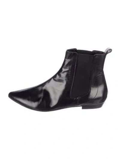 Pre-owned Isabel Marant Leather Chelsea Boots In Black/blue