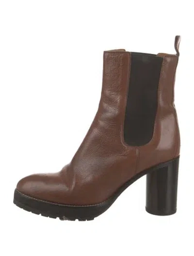 Pre-owned Isabel Marant Leather Chelsea Boots In Brown