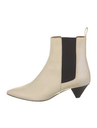Pre-owned Isabel Marant Leather Chelsea Boots In Neutral