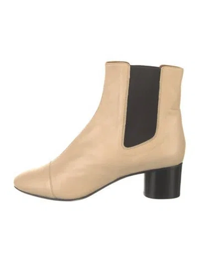 Pre-owned Isabel Marant Leather Chelsea Boots W/ Tags In Neutral