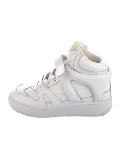 Pre-owned Isabel Marant Leather Chunky Sneakers In White