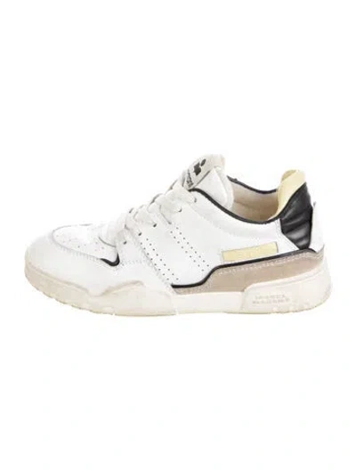 Pre-owned Isabel Marant Leather Chunky Sneakers In White