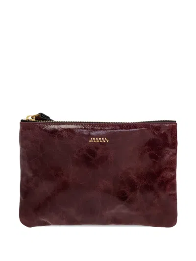 Isabel Marant Leather Clutch Bag In Brown
