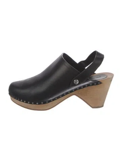 Pre-owned Isabel Marant Leather Colorblock Pattern Slingback Pumps In Black