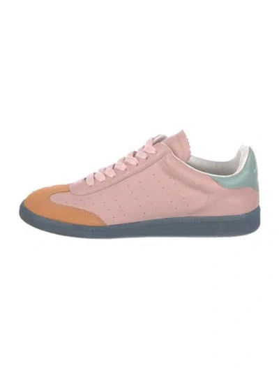 Pre-owned Isabel Marant Leather Colorblock Pattern Sneakers In Multi