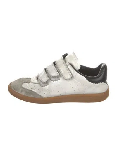 Pre-owned Isabel Marant Leather Colorblock Pattern Sneakers In Neutral