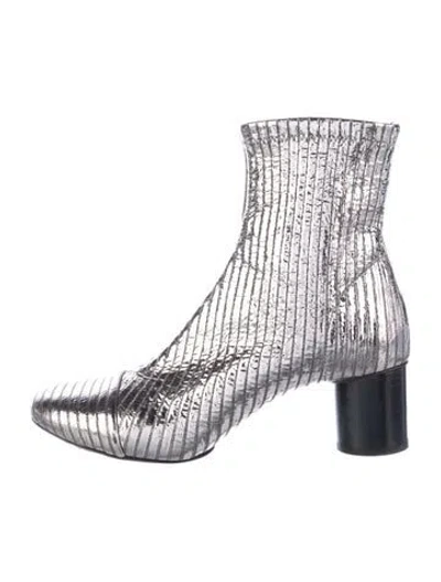 Pre-owned Isabel Marant Leather Colorblock Pattern Sock Boots
