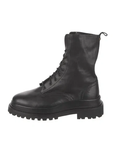 Pre-owned Isabel Marant Leather Combat Boots In Black