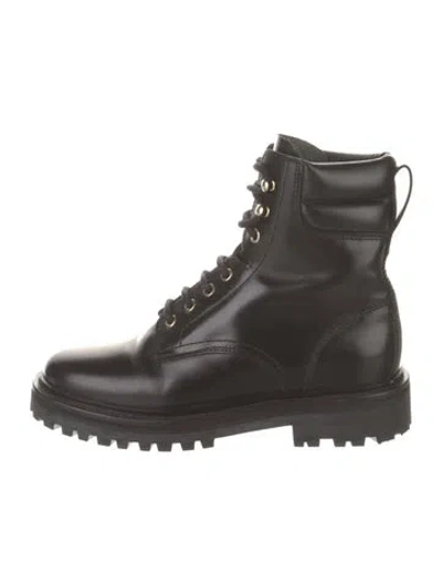 Pre-owned Isabel Marant Leather Combat Boots In Black