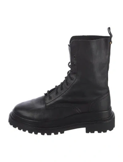 Pre-owned Isabel Marant Leather Combat Boots In Black