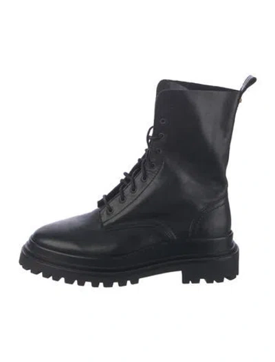 Pre-owned Isabel Marant Leather Combat Boots In Black