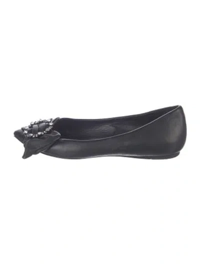 Pre-owned Isabel Marant Leather Crystal Embellishments Flats In Multi
