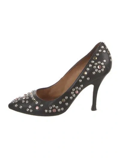 Pre-owned Isabel Marant Leather Crystal Embellishments Pumps In Black