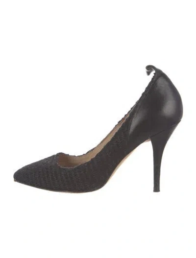 Pre-owned Isabel Marant Leather Crystal Embellishments Pumps In Black