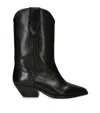 Isabel Marant 'duetro' Black Ankle Boots With Western Heel In Black