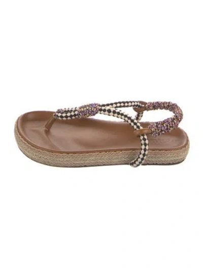 Pre-owned Isabel Marant Leather Espadrilles In Brown