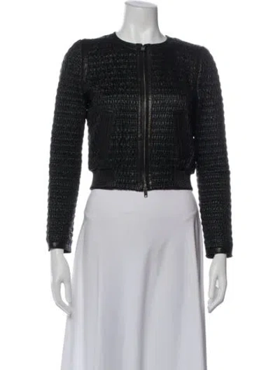 Pre-owned Isabel Marant Leather Evening Jacket In Black